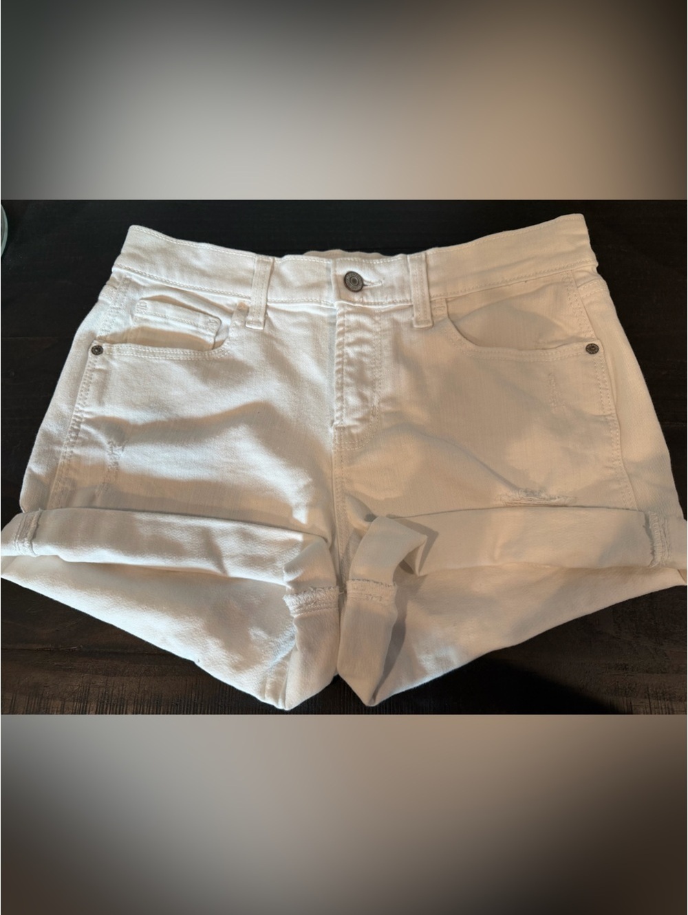 Old Navy White Boyfriend Shorts Size 6